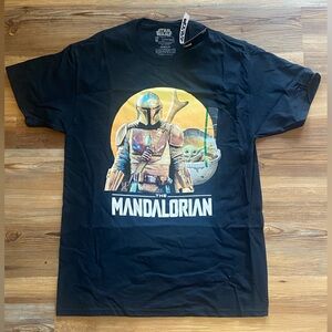 Star Wars Mandalorian Black and Yellow T-Shirt